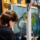“X-ray fluorescence instrument set up for the scan of La Miséreuse accroupie, with Emeline Pouyet of Northwestern University (left) and Sandra Webster-Cook of the Art Gallery of Ontario. © Art Gallery of Ontario (AGO)“